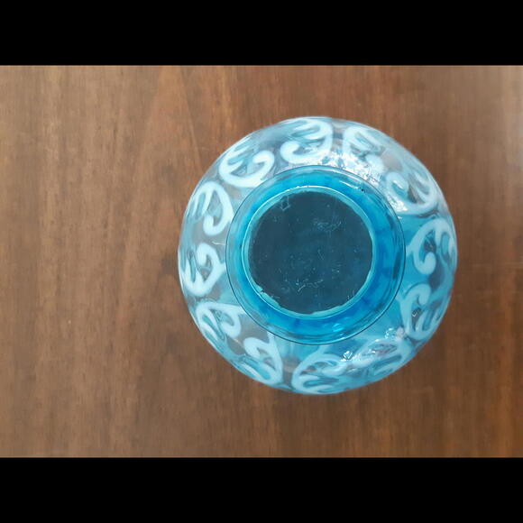Vintage Fenton Blue Opalescent Small Rose Bowl - Picture 2 of 4